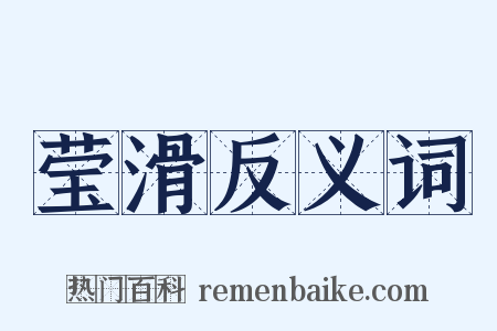 莹滑反义词是什么意思的图片
